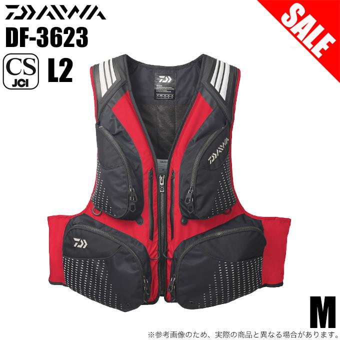 目玉商品】 ダイワ DF-3623 (レッド M) フローティングベスト (磯 