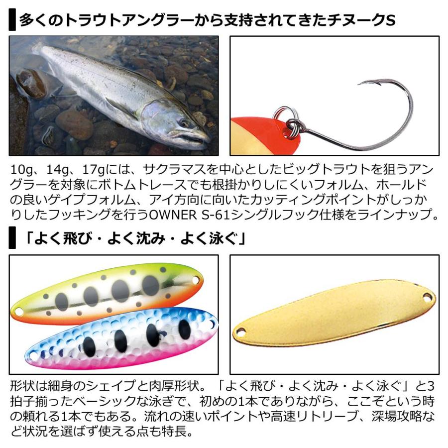 8)【目玉商品】ダイワ チヌーク S 25g (カラー：G) トラウトスプーン