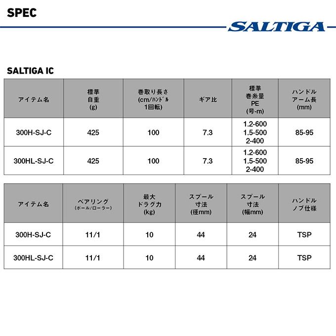 DAIWA（ダイワ） (5)ダイワ 25 ソルティガ IC 300H-SJ-C 右ハンドル