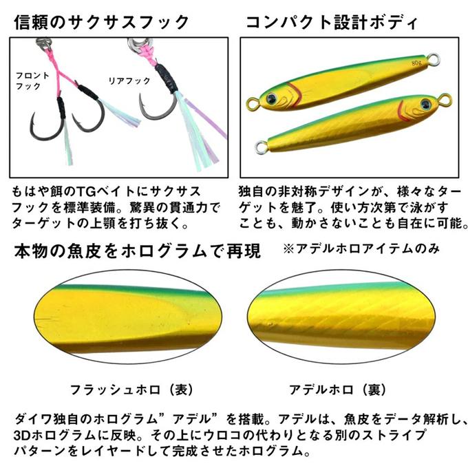 DAIWA（ダイワ） TGベイト SLJ 60g (ケイムラMGライムグリーンゴールド