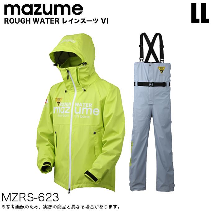 マズメ ラフウォーター レインスーツ MZRS-623 サイズ：L マズメ ROUGH WATER レインスーツ VI MZRS-623 (ライム：サイズLL