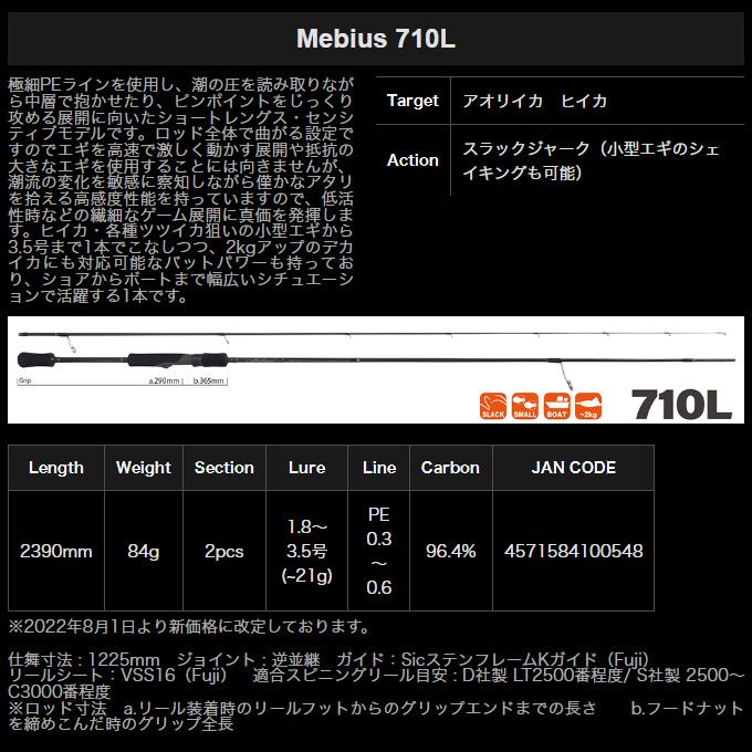 ヤマガブランクス メビウス Mebius 710L (エギングロッド) /(5)｜f-marunishi｜02