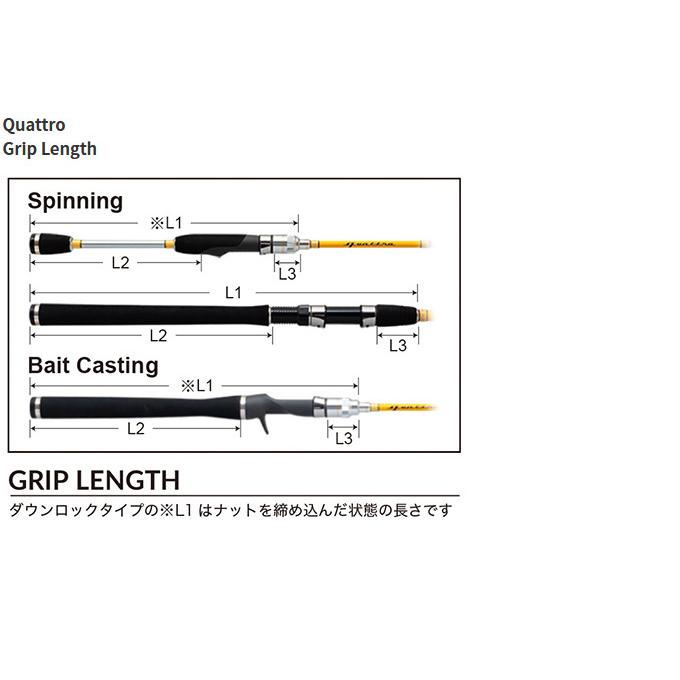 PALMS 【取り寄せ商品】 パームス クワトロ QTRGS-53UL (釣竿
