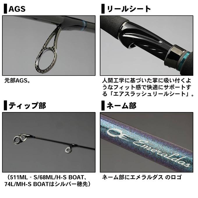 ダイワ エメラルダスAGS 511M-SMT BOAT ティップランロッド 【公式通販】