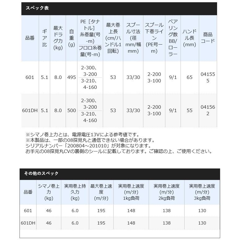 シマノ フォースマスター 601DH (左ハンドル) 2020年モデル/電動 シマノ フォースマスター 601DH (左ハンドル) 2020年モデル/電動