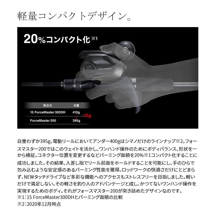 シマノ 22 フォースマスター 201 左ハンドル (2022年モデル) 電動 