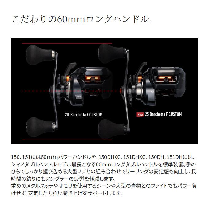 シマノ（SHIMANO） 25 バルケッタ F カスタム 150DHXG 右ハンドル