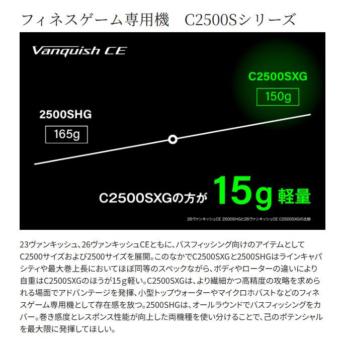 シマノ（SHIMANO） 26 ヴァンキッシュ CE C2500SXG (スピニングリール