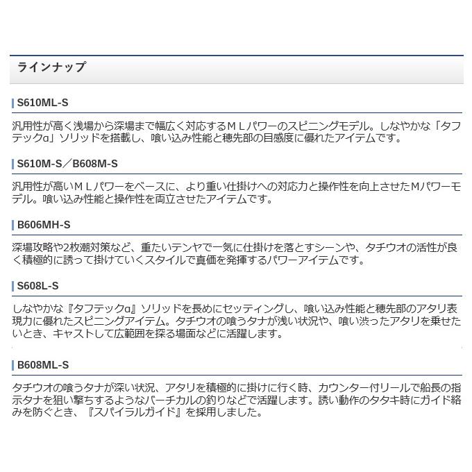 【目玉商品】シマノ サーベルマスター SS スティック B608M-S (ベイトモデル/ライトテンヤタチウオロッド) /(5)｜f-marunishi｜04