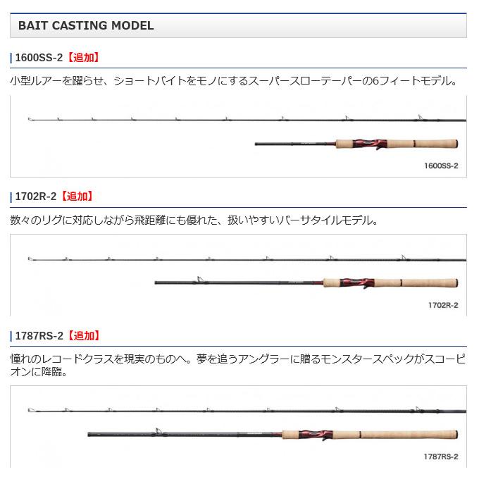 シマノ スコーピオン 1600SS-2 (ベイトモデル) ワン\u0026ハーフ2ピース/2021年追加モデル/バスロッド /(5) 【Σ05】の画像