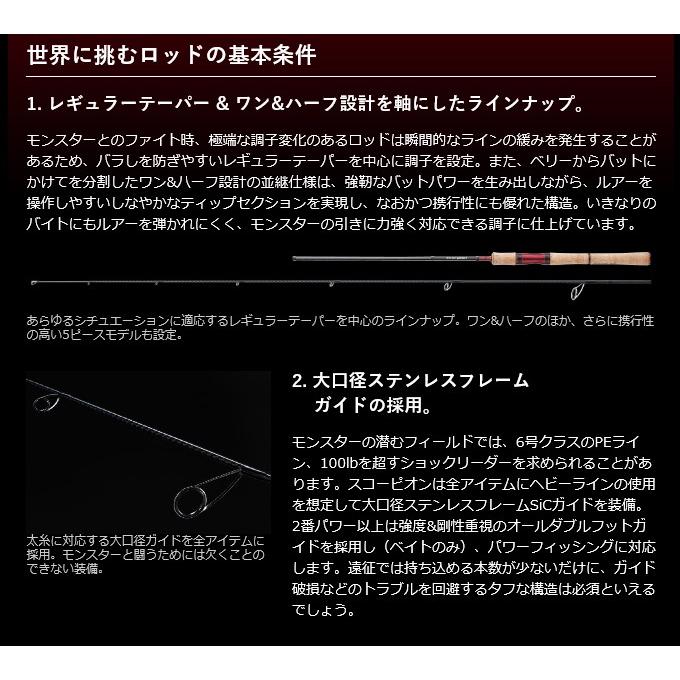 シマノ スコーピオン 2832RS-2 (スピニングモデル) ワン&ハーフ2ピース/2020年追加モデル/バスロッド /(5)｜f-marunishi｜06