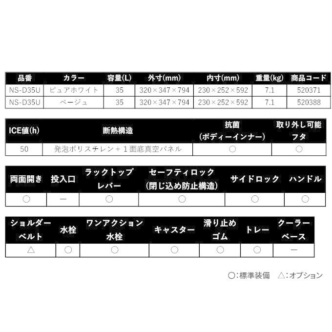 【目玉商品】シマノ NS-D35U スペーザ ベイシス 350 キャスター (カラー：ベージュ ) (クーラーボックス) /(7)｜f-marunishi｜06