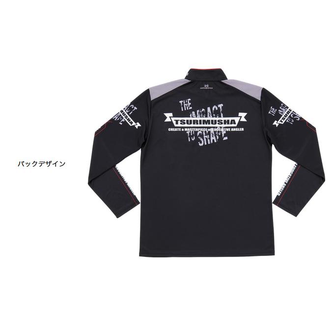 釣武者 ドライアジャスト フラグジップシャツ (ブラック／L
