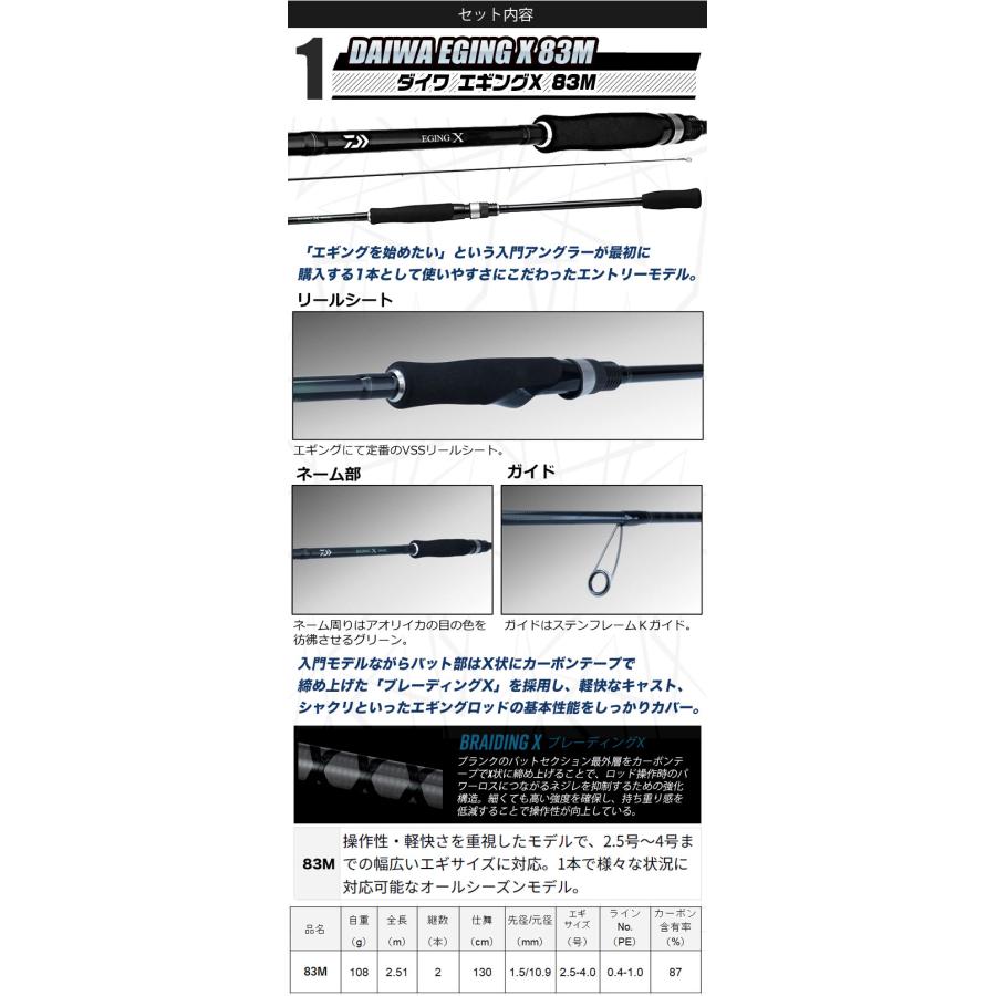 DAIWA(釣り) DAIWA(ダイワ) エギング入門セット【代引き決済 DAIWA(釣り) DAIWA(ダイワ) エギング入門セット【代引き決済