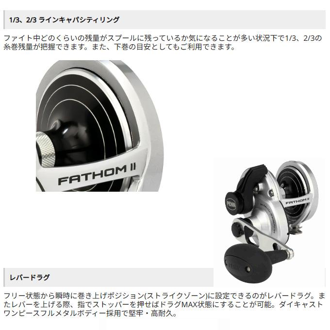 Penn PENN ペン ファゾム II 15LD (2023年モデル) レバードラグ Penn PENN ペン ファゾム II 15LD (2023年モデル) レバードラグ