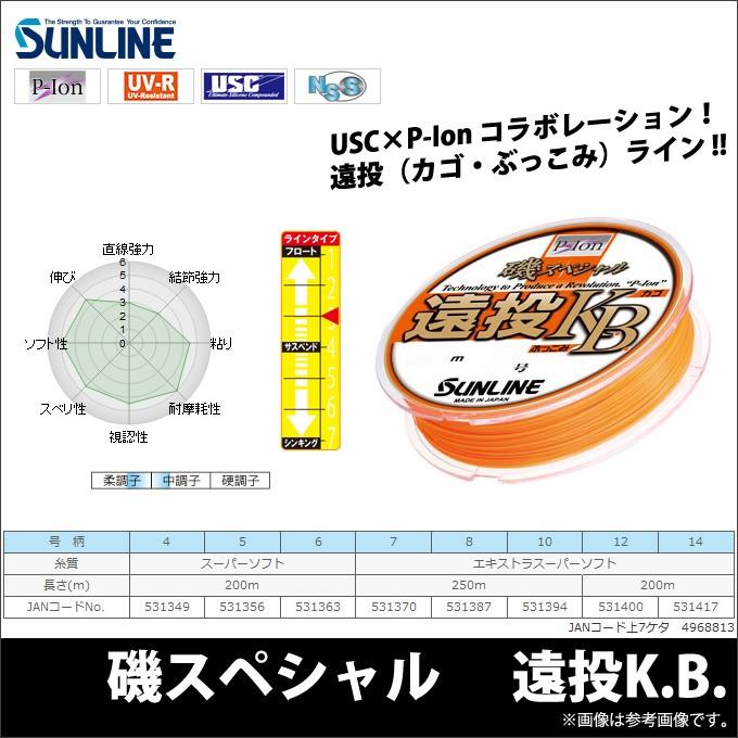 サンライン（SUNLINE） 磯スペシャル 遠投KB(250m)(8号)【メール便配送