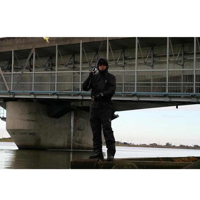 JACKALL ジャッカル RFジャケットセットアップ (ブラック／L