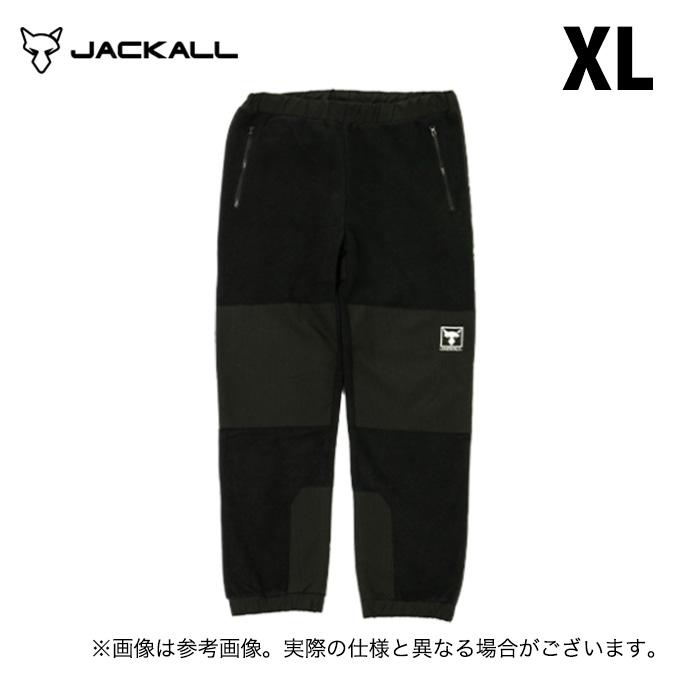 ジャッカル ダブルフェイスフリースパンツ XL ブラック JACKALL（ジャッカル） ダブルフェイスフリースパンツ (ブラック／XL