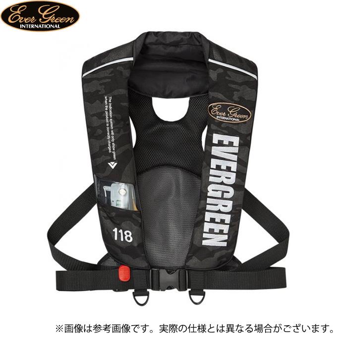 エバーグリーン　インフレータブルジャケット　タイプ５　≪ＥＧブラックカモ≫　新品 EverGreen（エバーグリーン） 【取り寄せ商品】 E.G.インフレータブル