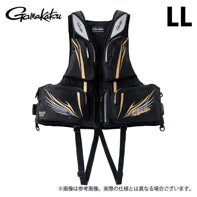 がまかつ フィッシングベスト LL ブラック がまかつ フィッシングベスト LL ブラック