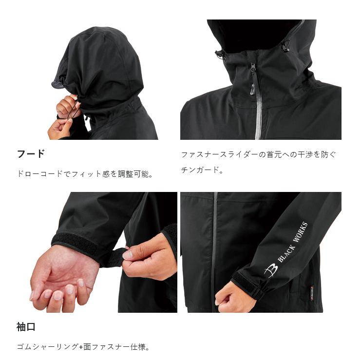 【取り寄せ商品】 がまかつ GM3784 LL／ブラック(BLACK WORKS) Gスペック レインスーツ (2025年モデル) /G-SPEC /ジースペック /(c) 【Σ01】の画像