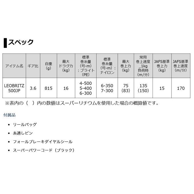 DAIWA(釣り) ダイワ レオブリッツ 500JP (右ハンドル) 2020年 DAIWA(釣り) ダイワ レオブリッツ 500JP (右ハンドル) 2020年