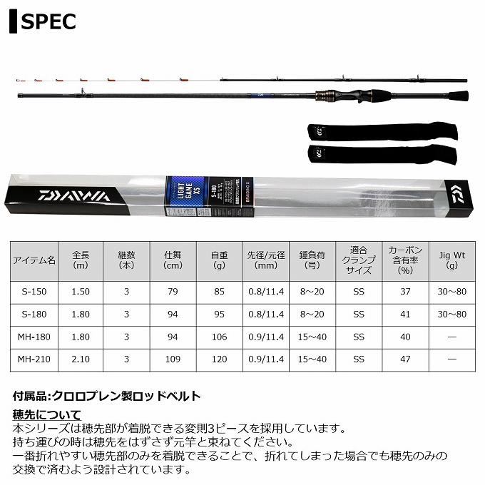 DAIWA（ダイワ） 【目玉商品】ダイワ ライトゲーム XS MH-180 (船竿