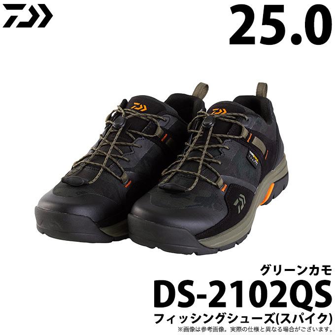 ダイワ フィッシングシューズ Ds 2102qs スパイク グリーンカモ 25 0cm 年モデル C 中古