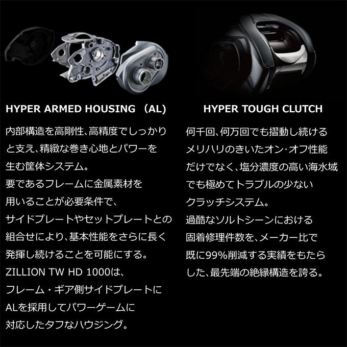DAIWA（釣り） ダイワ 22 ジリオン TW HD 1000XH (右ハンドル/ギア比 