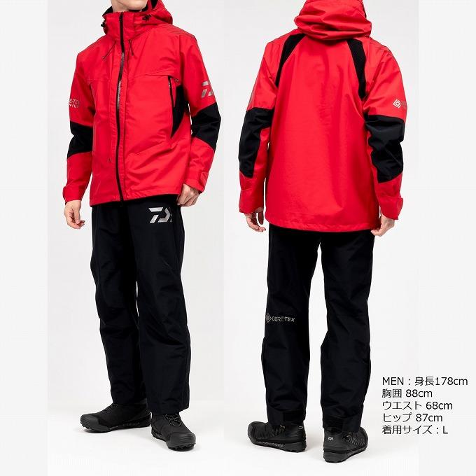 DAIWA GORE-TEX レインウェア DR-1906 M 赤 【公式通販】