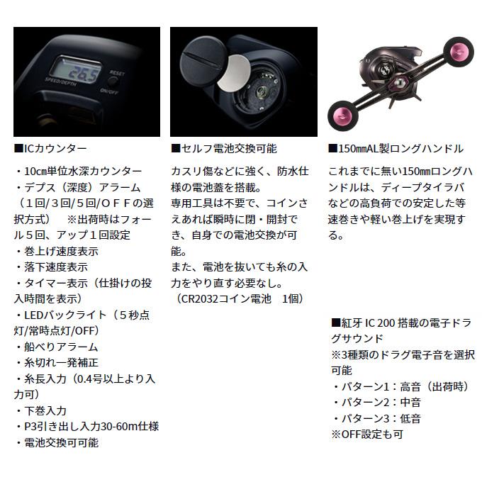 DAIWA（釣り） ダイワ 24 紅牙 IC 200 右ハンドル (2024年モデル) 船用