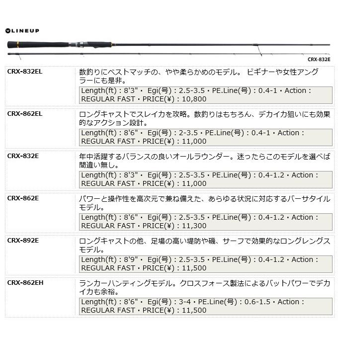 驚きの価格 取り寄せ商品 メジャークラフト エギングロッド 9 Crx 862el クロステージ エギングロッド Www Qts Edu Vn