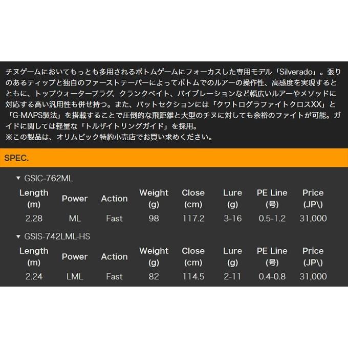 オリムピック（OLYMPIC） シルベラード GSIC-762ML (チニングロッド