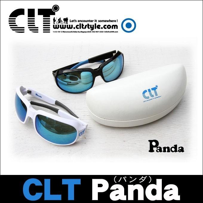【新品】CLT偏光サングラスPanda ブルーミラー CLT Panda(パンダ) フレーム：ホワイト レンズ：グリーン
