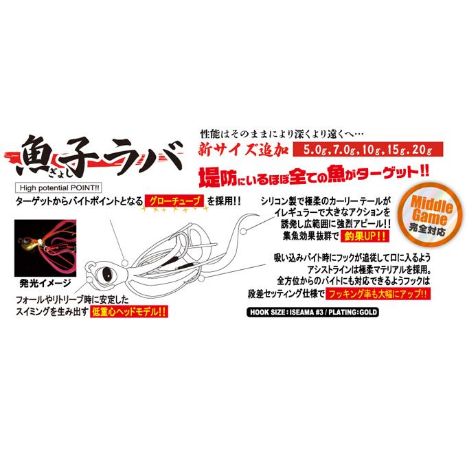 RUDIE'S ルーディーズ 魚子ラバ (15g／どチャート) (マイクロ