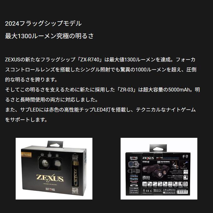 (5)冨士灯器 ゼクサス LEDヘッドライト ZX-R740 (充電タイプ)｜f-marunishiweb2nd｜02
