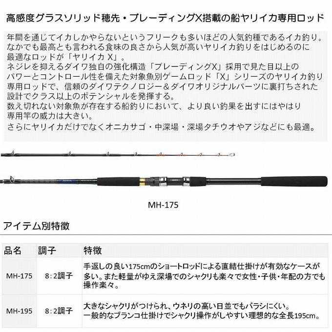 DAIWA（ダイワ） 【目玉商品】ダイワ ヤリイカ X MH-195 (船竿) 船