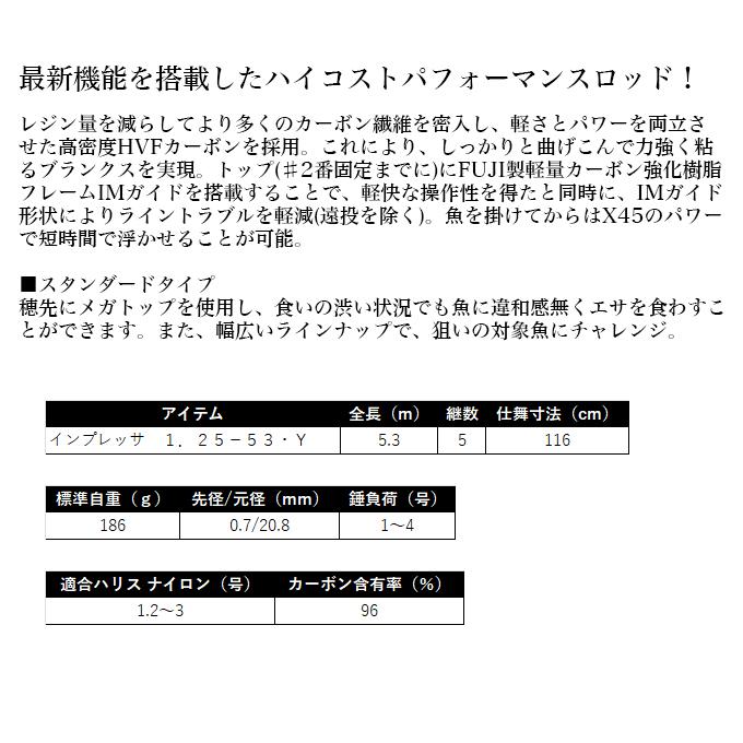 DAIWA（ダイワ） (7)【目玉商品】ダイワ インプレッサ 1.25-53・Y (磯