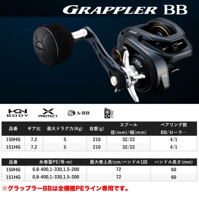 シマノ 22 グラップラーBB 151HG 左ハンドル (2022年モデル シマノ 22 グラップラーBB 151HG 左ハンドル (2022年モデル