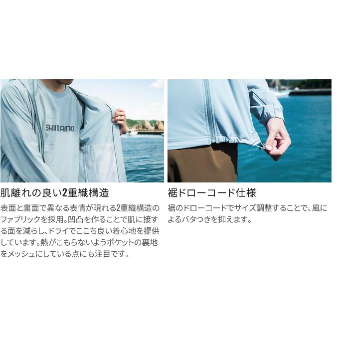 シマノ WJ-020W (XL／ブルーチャコール) テックフーディー (フィッシングウェア／2024年春夏モデル) /24SS /(5)｜f-marunishiweb2nd｜04