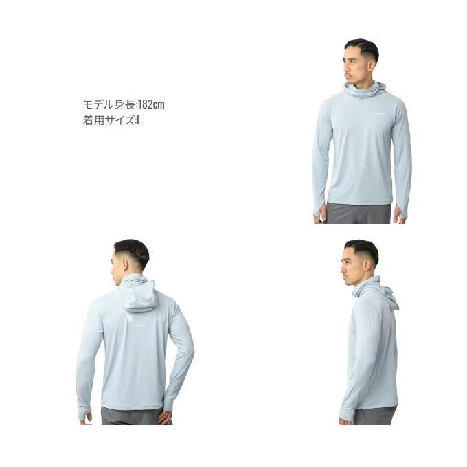 新品未使用　シマノ ウェア サンプロテクション フーディーシャツ XL ネイビー シマノ ウェア サンプロテクション フーディーシャツ XL ライト