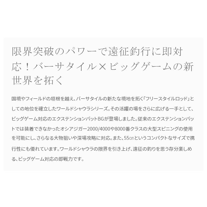 シマノ 22 ワールドシャウラ エクステンションバットBG Type A シマノ 22 ワールドシャウラ エクステンションバットBG Type A