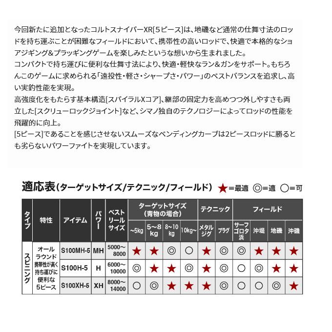 シマノ コルトスナイパー XR MB S100MH-5 (2022年モデル シマノ コルトスナイパー XR MB S100MH-5 (2022年モデル
