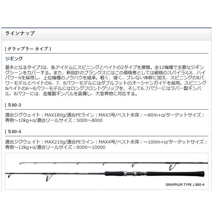 【取り寄せ商品】シマノ グラップラー タイプJ S60-4 (スピニング/ジギングロッド) 2019年モデル(5)｜f-marunishiweb2nd｜05