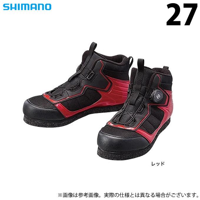 【取り寄せ商品】 シマノ FS-041Q (27／レッド) カットラバーピンフェルトフィットシューズ LT (靴・シューズ) /(c)｜f-marunishiweb2nd
