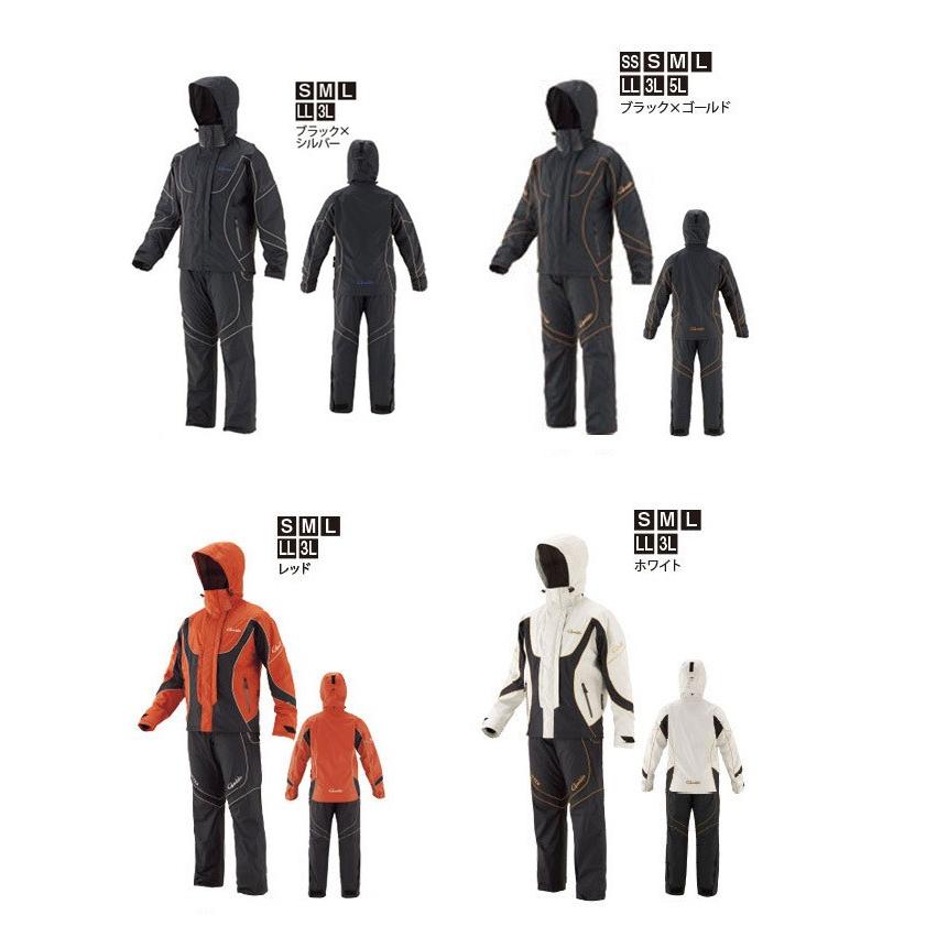 【取り寄せ商品】がまかつ ゴアテックス(R)レインスーツ (GM-3603) (カラー：ブラック&times;ゴールド) 2019年モデル /(c)