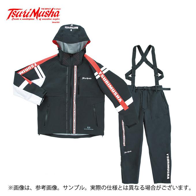 釣武者 テクニカルアーム3レイヤーレインスーツ レッド