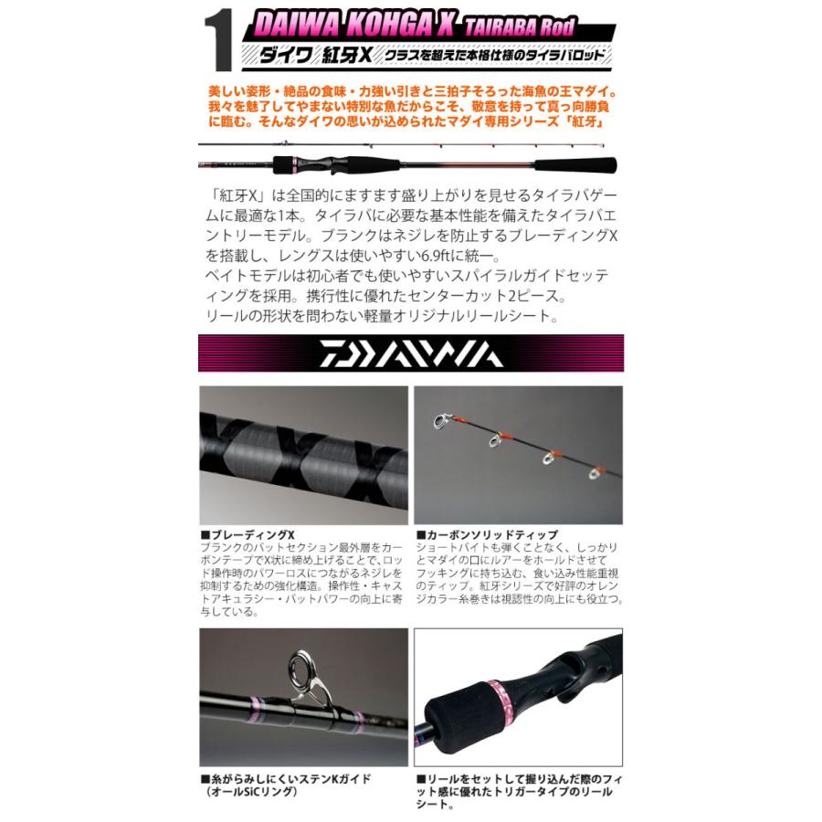 紅牙X タイラバ 入門 セット (付属ロッド: ダイワ 22 ベイト 紅牙X タイラバ 入門 セット (付属ロッド: ダイワ 22 ベイト