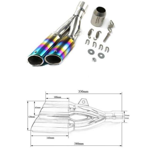 カスタムマフラー TW200 225 レブル グラストラッカー ST250 ボルティー TR250他ステンレス製｜f-min｜07