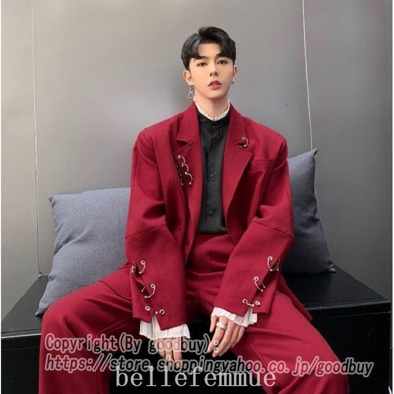 値下げ】メンズジャケットスーツセットアップメンズ韓国